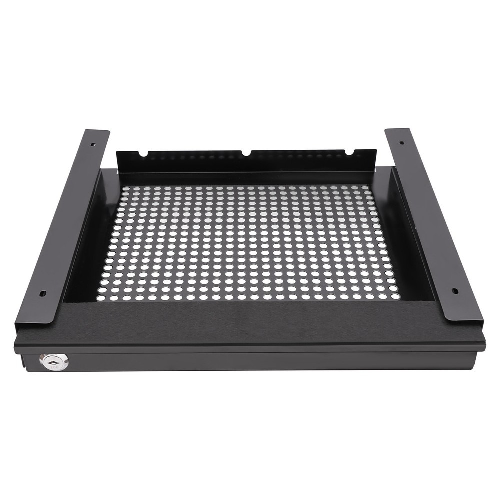 14” Modern Sliding Pull-out Drawer Storage Organizer for Standing Desks Black