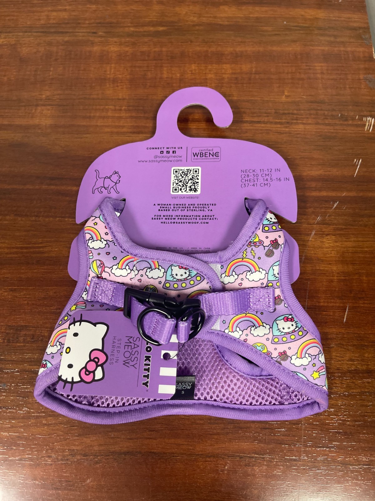Hello Kitty Sassy Meow Step-In Harness Purple Size Small