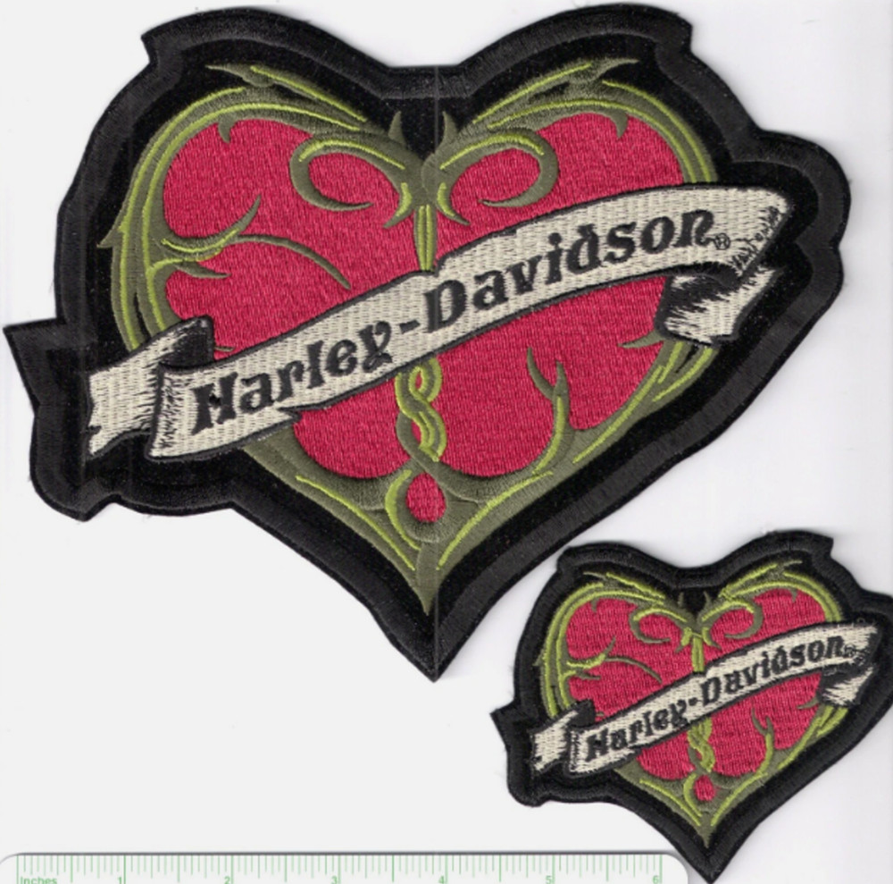 Harley Davidson H-D Women's Heart   Patch  / Emblem Set