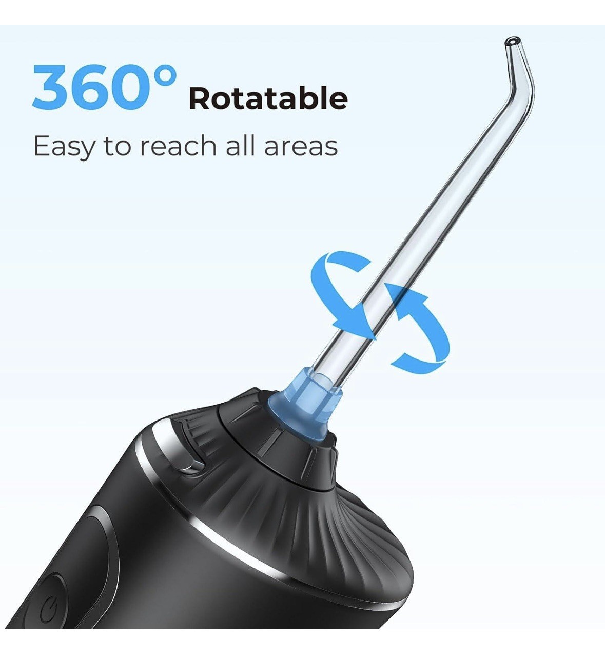 Cordless Rechargeable Water Dental Flosser Oral Irrigator with 5 Modes & 5 Tips