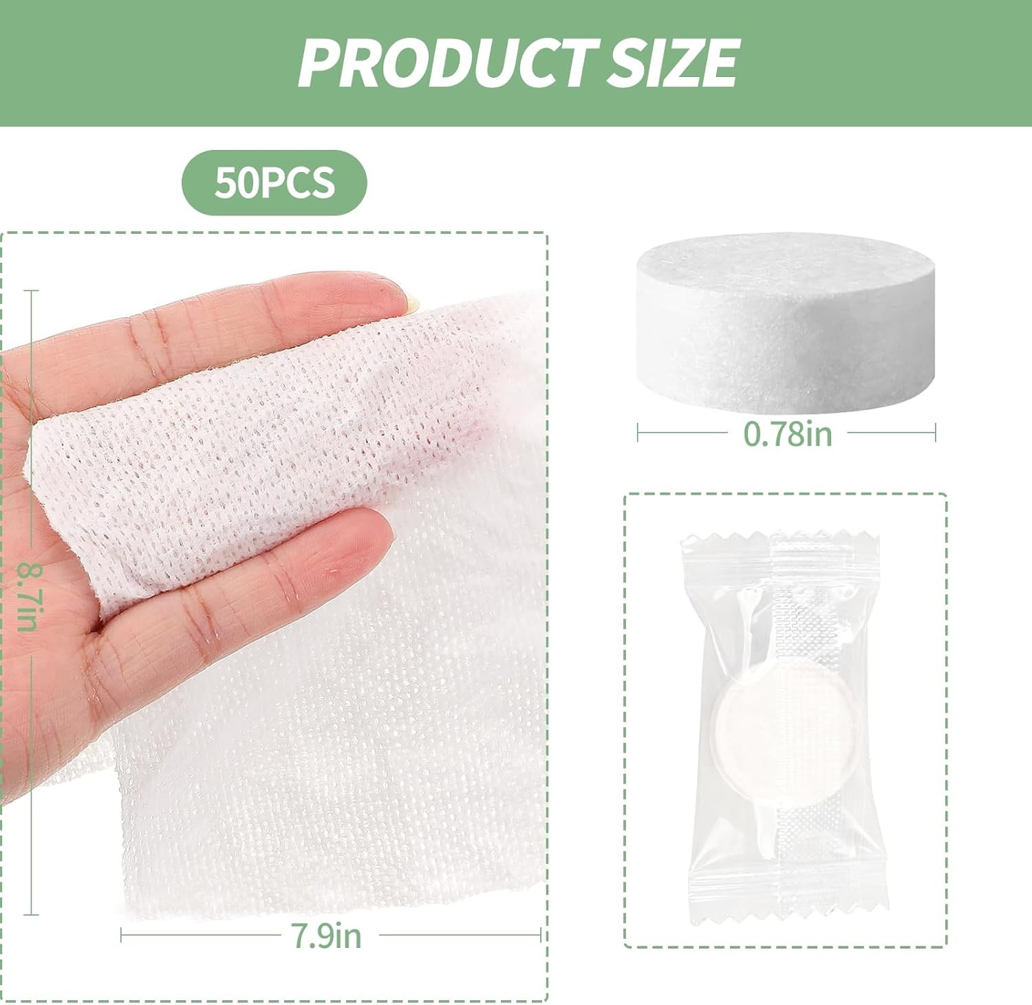 50/100/200 PCS Compressed Towel, Disposable Compressed Towel Tablets for Travel