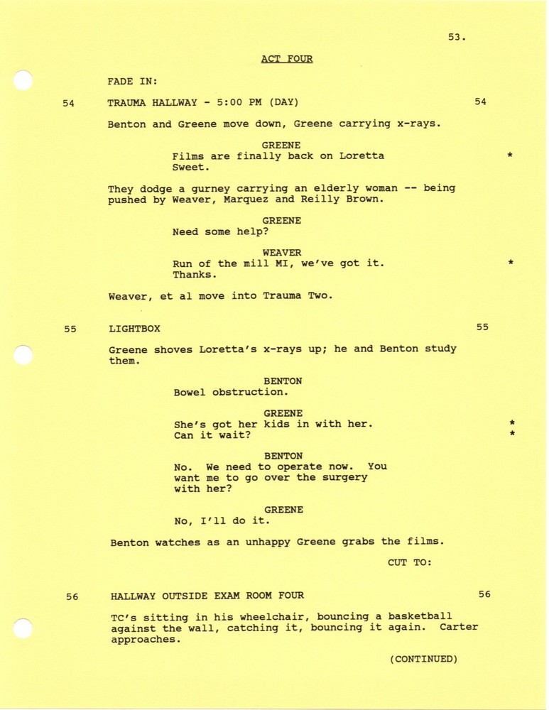 *ER - TAKE THESE BROKEN WINGS (1996) Revised First Draft Script DTD 03/20/96