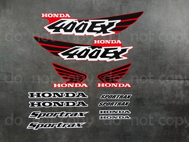 99-04 400ex Decals Graphics stickers 12pc ATV Quad calcos Sportrax 4 Stroke