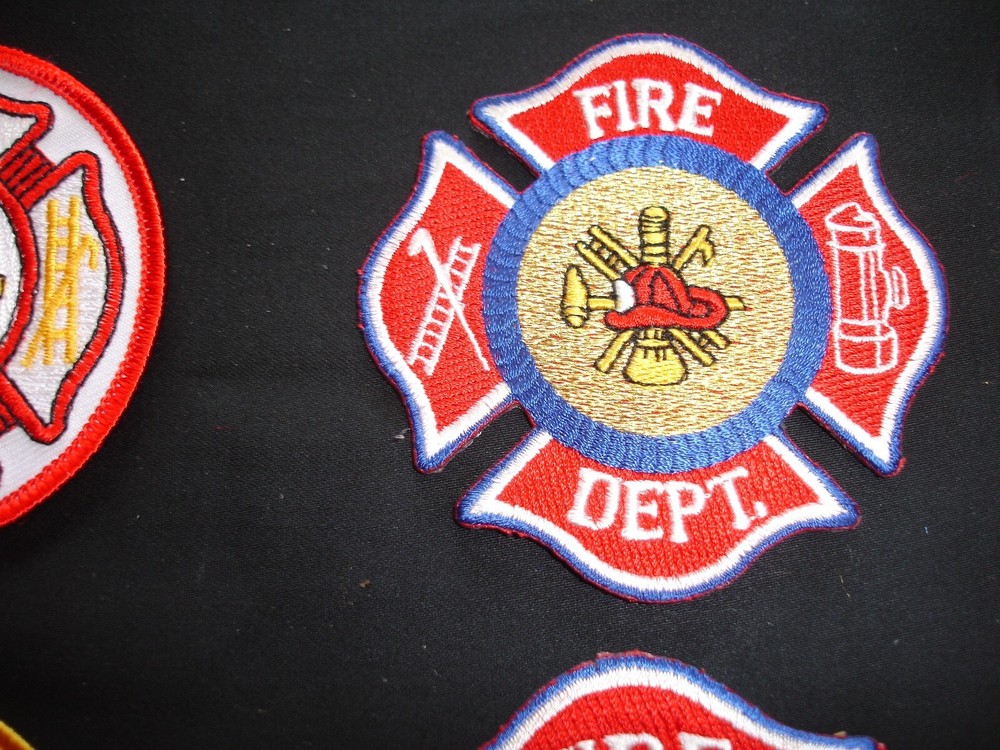 fire department firefighting rescue vintage patch set