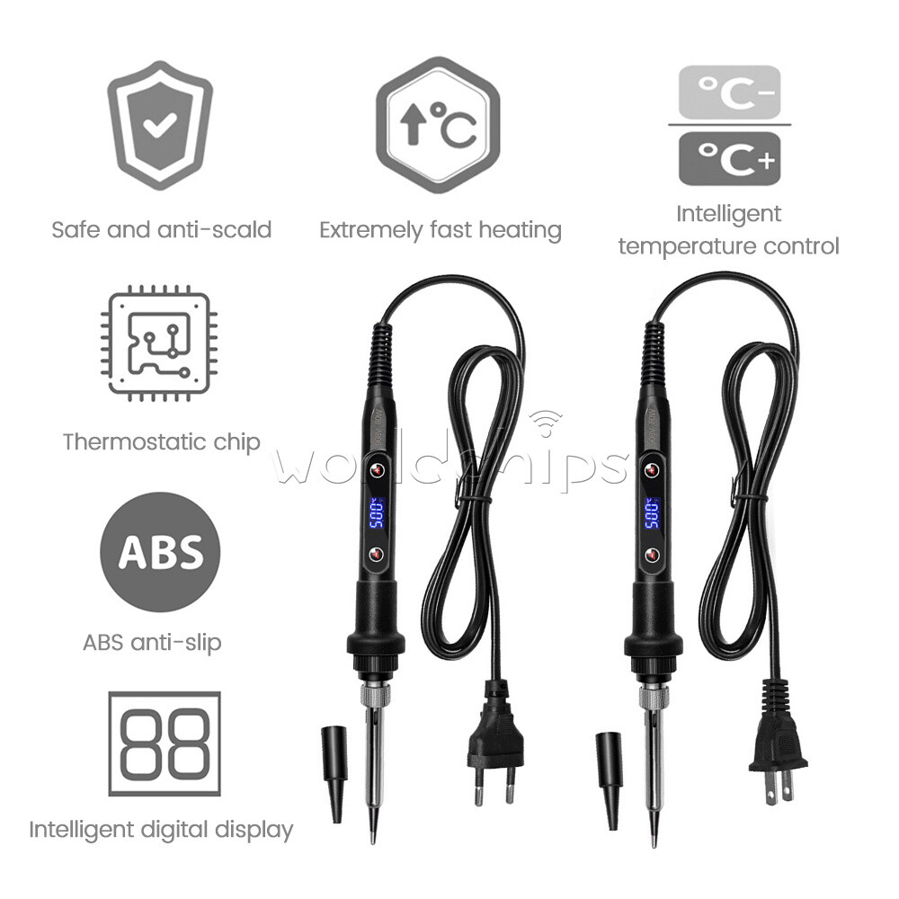 80W Digital Electric Soldering Iron Kit Temperature Adjustable Welding Tool