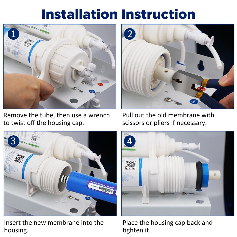 600 GPD RO Membrane Maple Syrup Water Filter Reverse Osmosis System Replacement