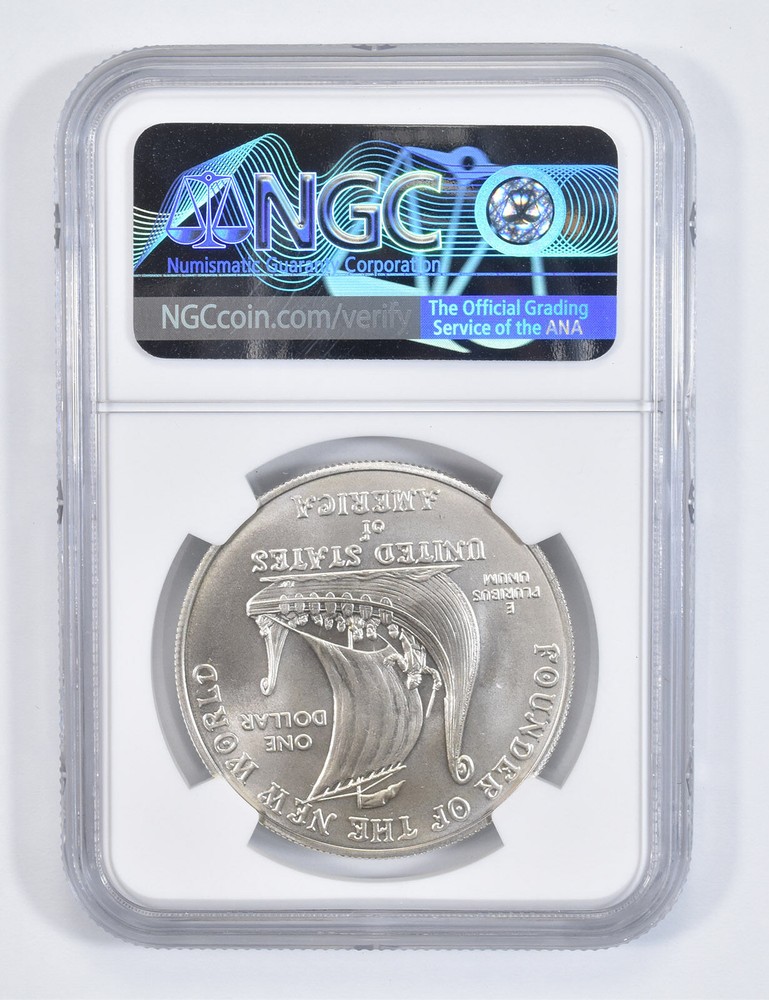MS70 2000-P Leif Ericson Commemorative Silver Dollar NGC