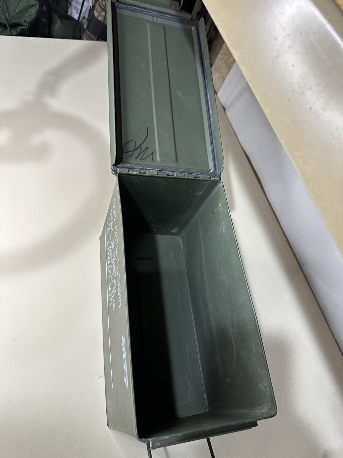 GRADE 1 ORIGINAL .50 CALIBER 5.56MM MILITARY AMMO CAN M2A1 M2A2 50CAL METAL BOX