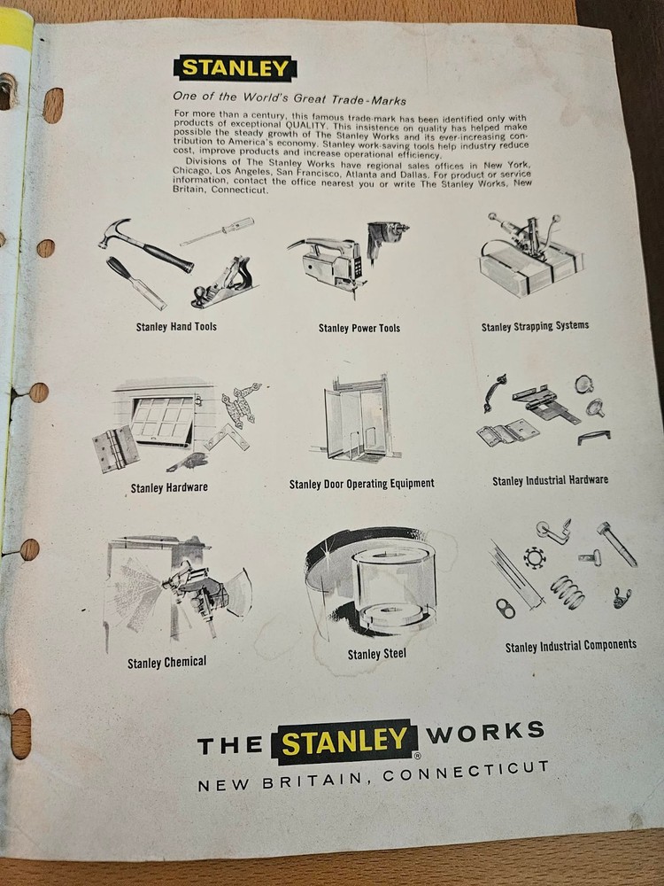 Vintage Stanley Hand Tools Catalog No. 34 - 1969