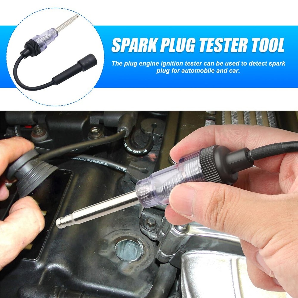 Car Inline Spark Plug Tester Vehicles Straight Boot Engine Ignition Coil Tester