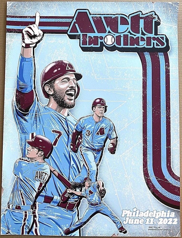 Avett Brothers Poster Citizens Bank Park Philadelphia, PA 6/11/22