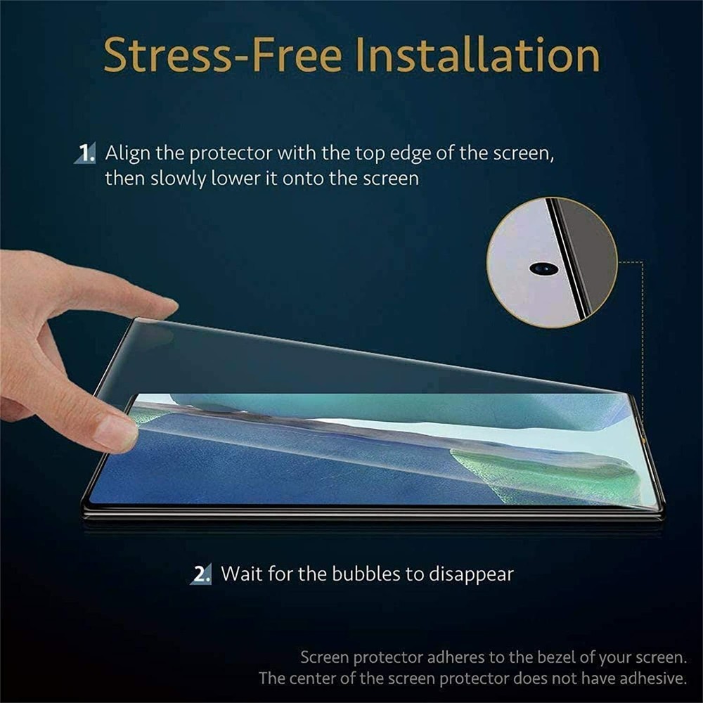 For Samsung Galaxy Note 20 Full Coverage Screen Protector Tempered Glass - Black