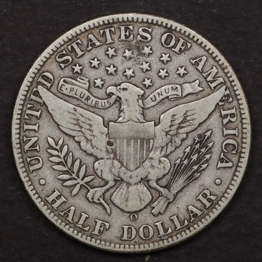 1908-O 50c Barber Half Dollar - VF