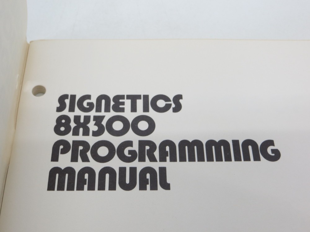 Signetics 8X300 Programming Manual 1978 vintage technology reference