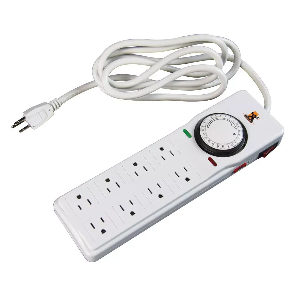 High Yield 8 Outlet Surge Protector / Timer 8 outlets (4-timer, 4-constant)
