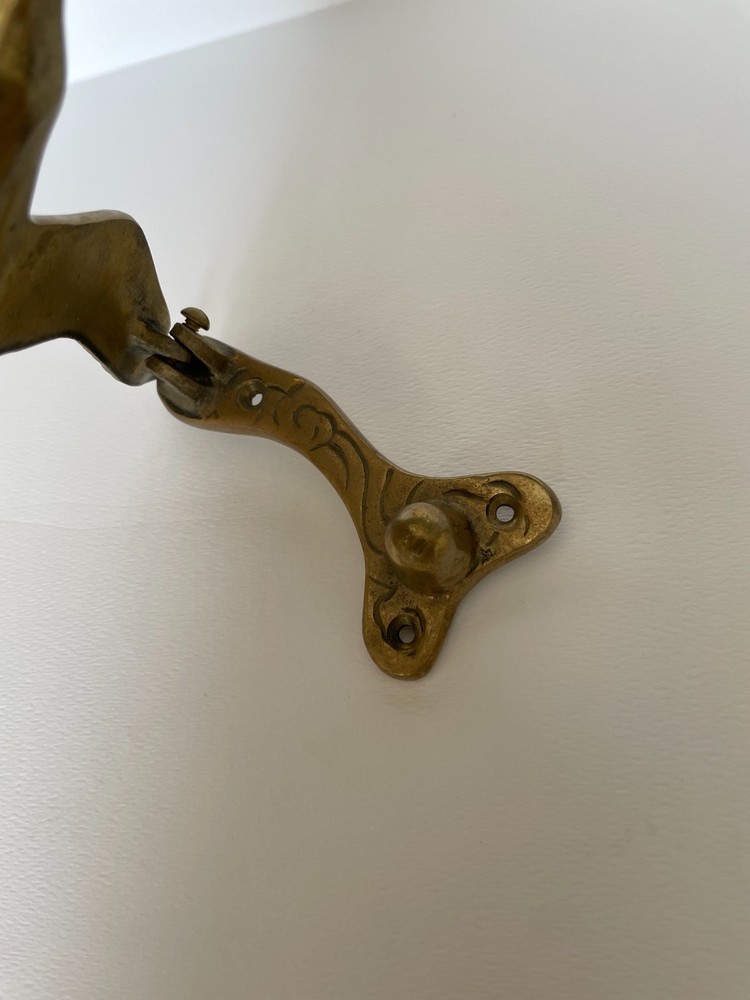 Vintage Solid Brass Seagull Door Knocker 11" Coast Ocean Decor