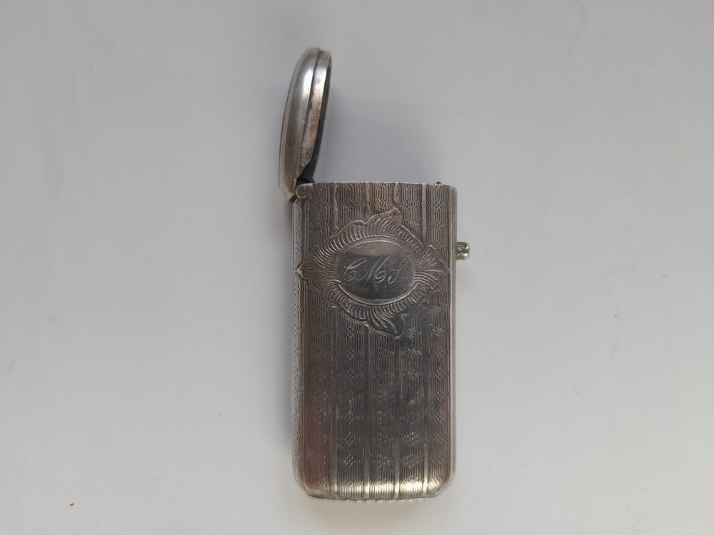 Silver vesta case / match box holder