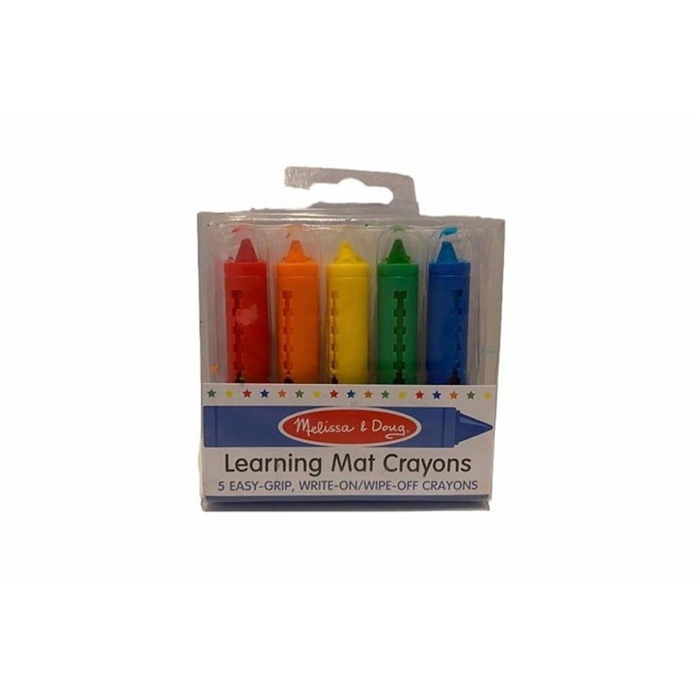 Melissa & Doug Learning Mat Crayons Write on and Wipe Off Coloring Set