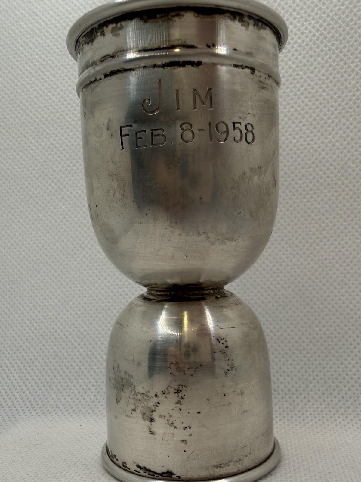 19th Century Sterling Silver Jigger Double-Ended Shot Measure Antique