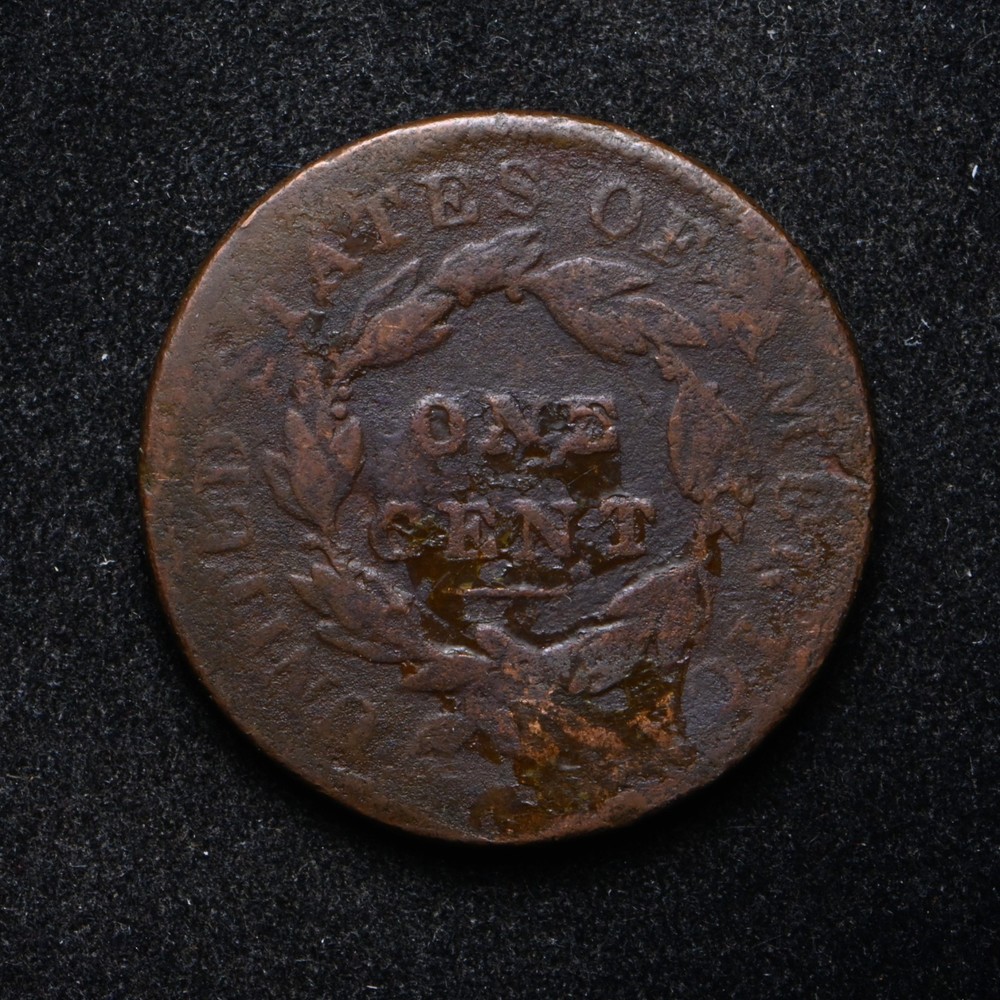 1833 Large Cent Damaged (bb19082)