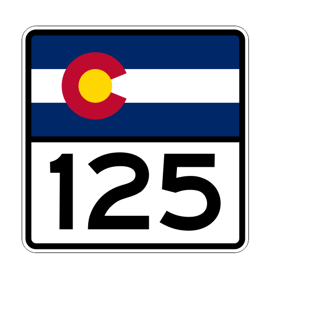 Colorado State Highway 125 Sticker Decal