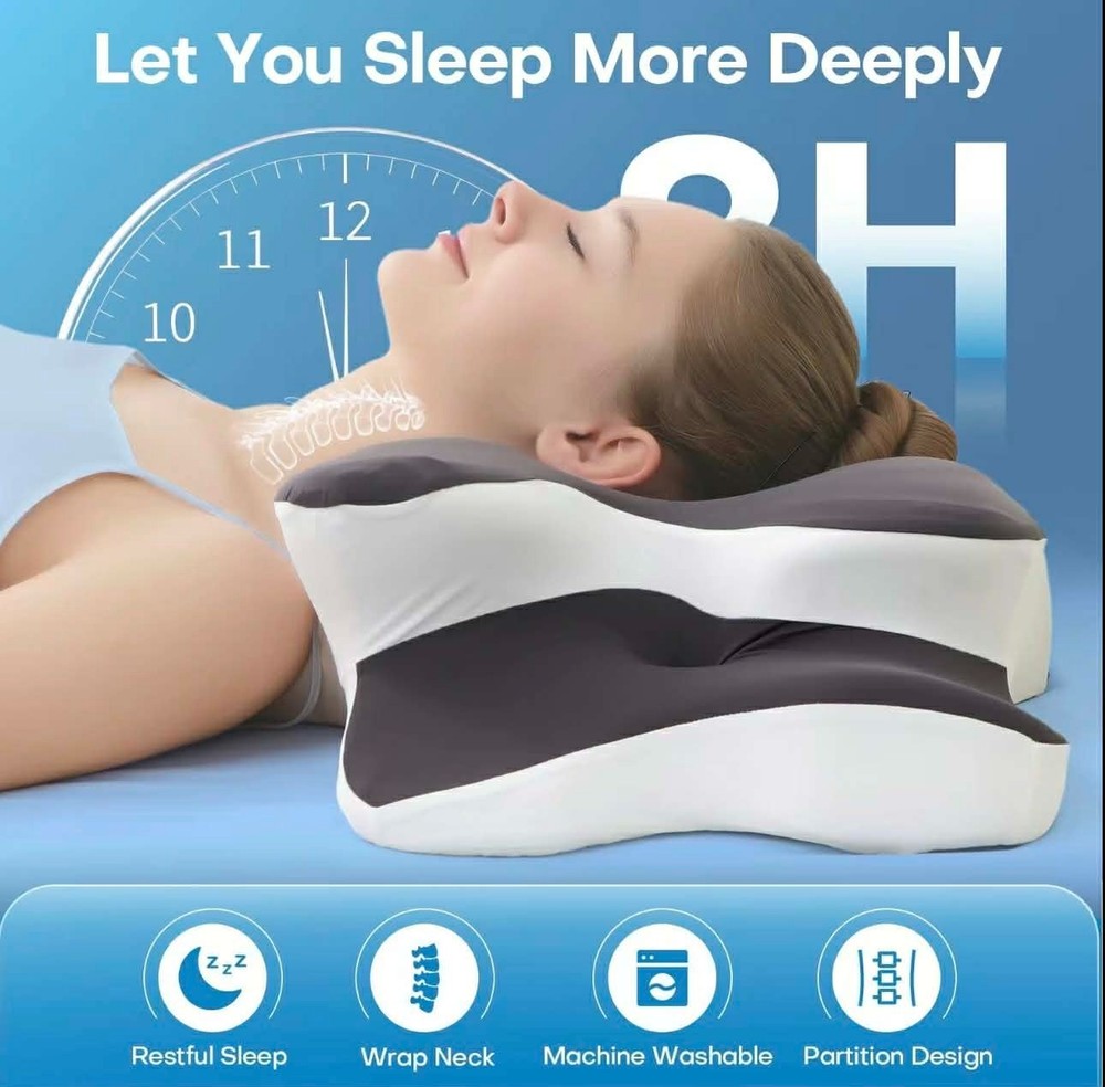 Ergonomic Contour Memory Foam Pillow