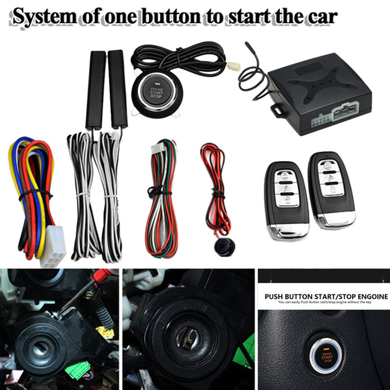 Car Keyless Entry Push Button Engine Ignition Start Stop Remote Engine System
