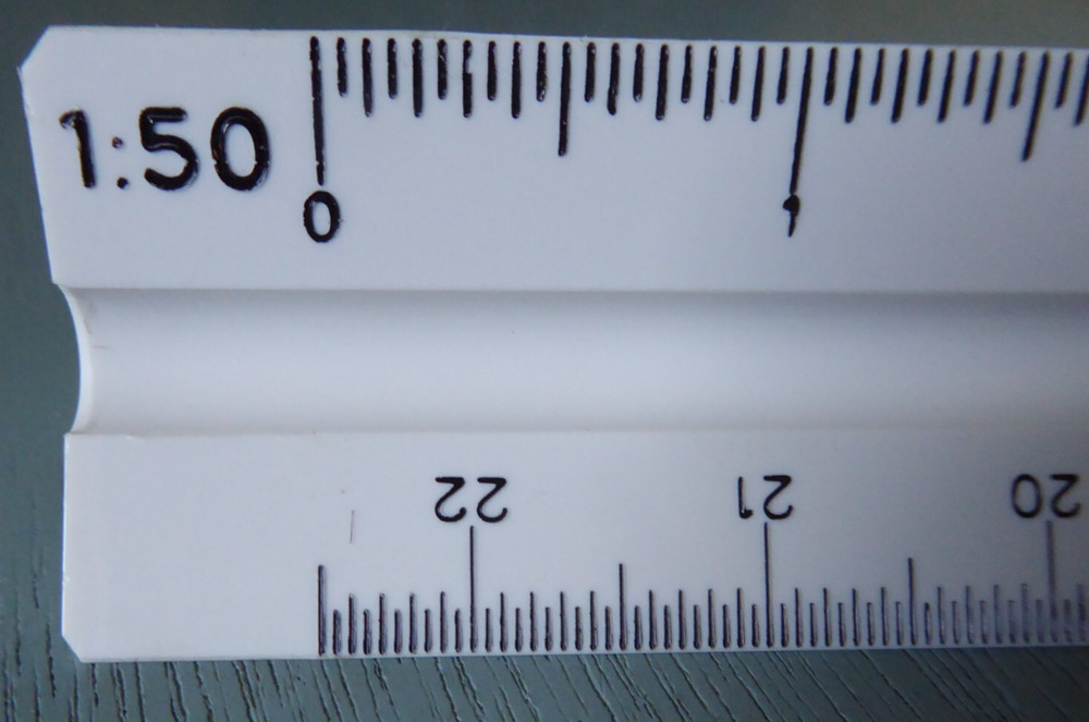 Faber Castell 153-A Architect Engineering Triangle Drafting Scale Ruler W/ Case