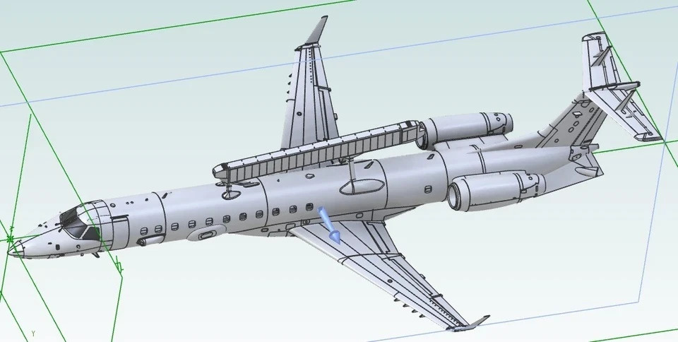 1/72 Embraer E-99M or EMB-145H 3D data set