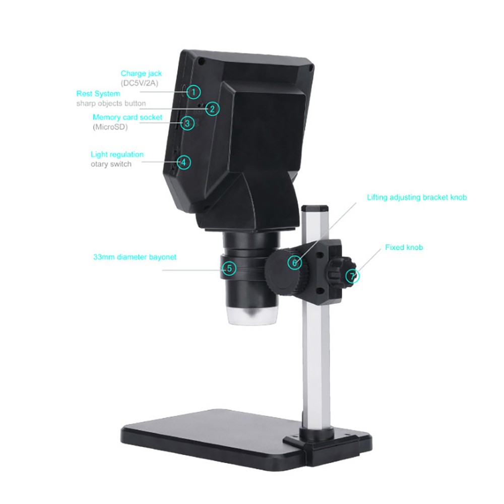 G1000 Digital Electron Microscope 4.3 Inch Large Base LCD Display 10MP ERQQ