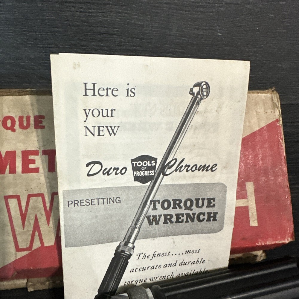 Vintage DURO CHROME 8084A Micrometer Torque Wrench