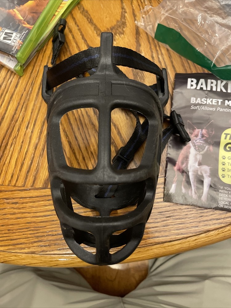 Barkless Dog Muzzle, Basket Muzzle for Biting Chewing and Scavenging Humane Cage