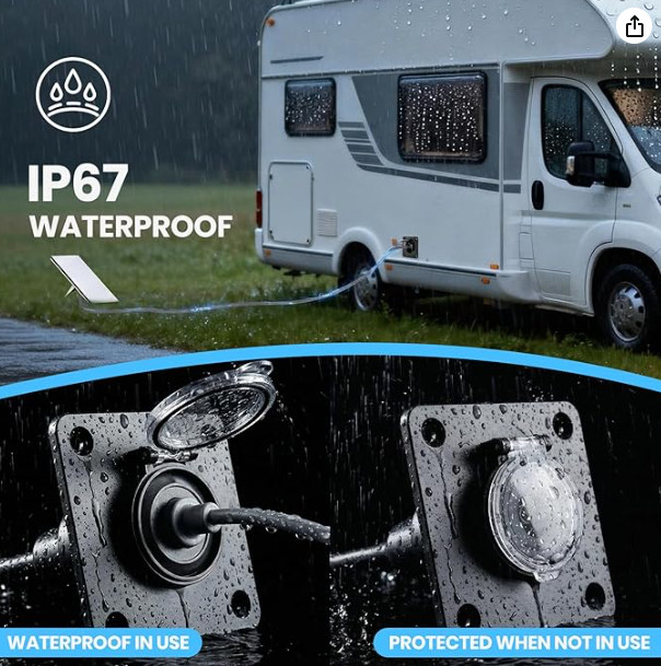 Waterproof Wall Socket Passthrough Starlink Mini, IP67 Waterproof Panel Mount