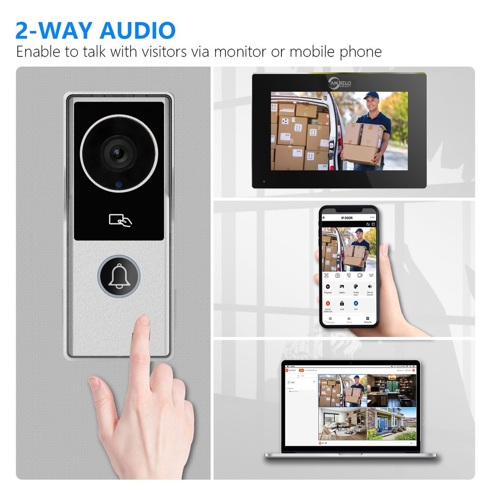 Smart Home Video Intercom System, 10 Inch Touch Screen with Motion Detection