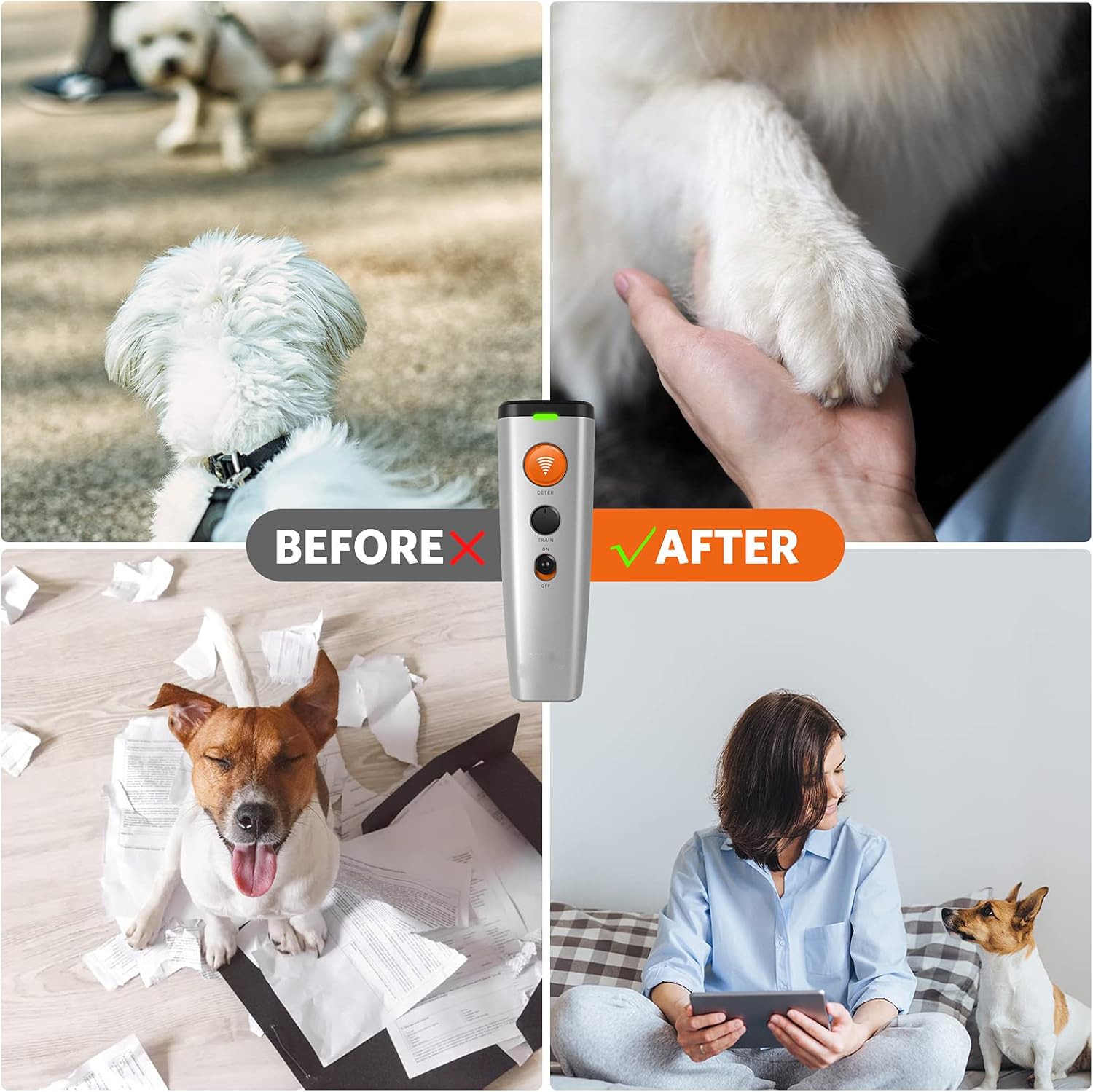 Ultrasonic Dog Repeller Anti Bark Device Stop Barking Humane Pet Training Tool