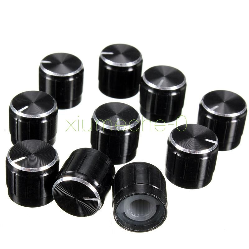 10X Volume Control Rotary Knobs For 6mm Dia Potentiometer Durable
