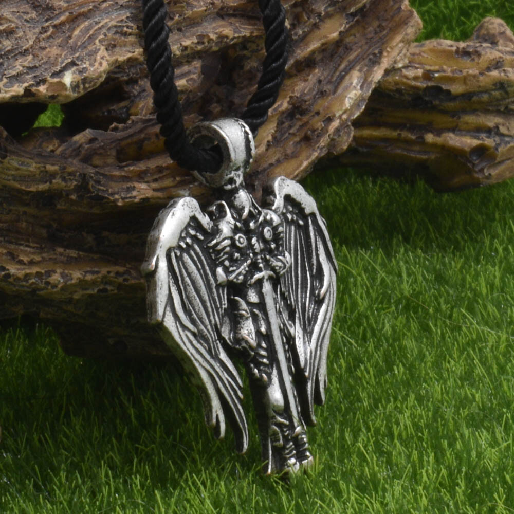 Patron Saint St Michael Archangel Irish Celtic Cross Talisman Pendant Necklace