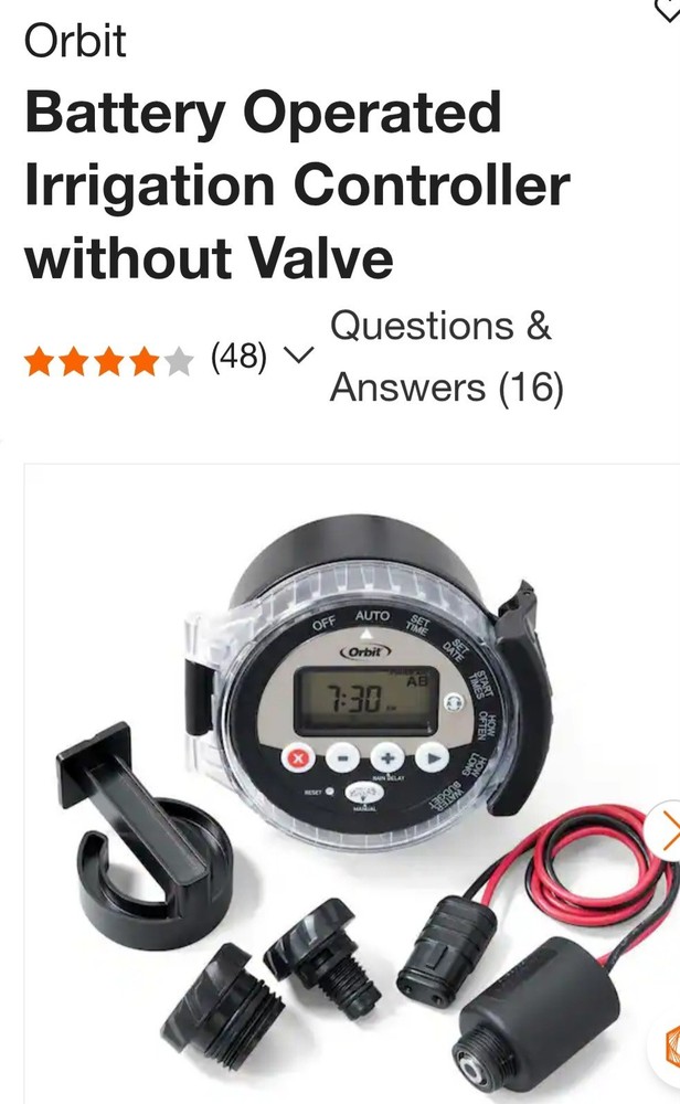 Orbit Battery Operated Irrigation Controller without Valve