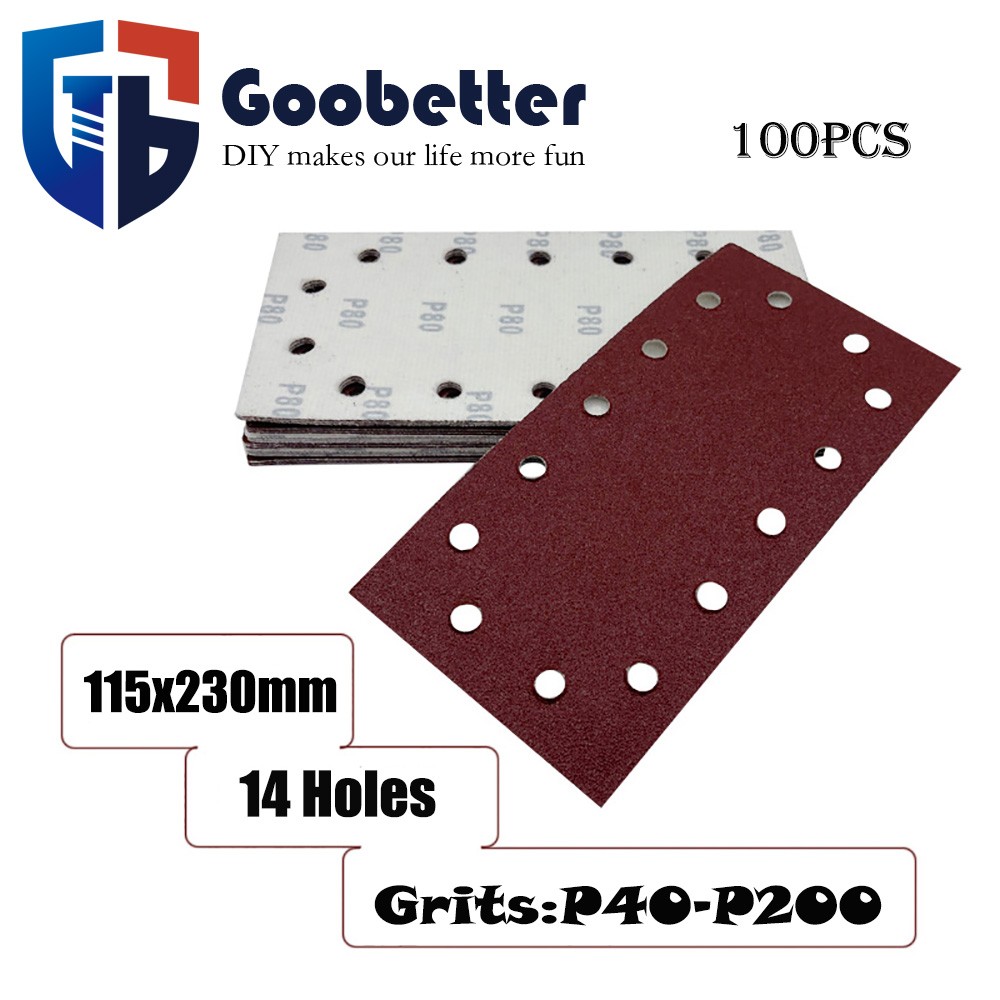 Hook & Loop 1/2 Sanding Sheets Punched 40-2000 Grit 115 x 230mm Sanding Pads
