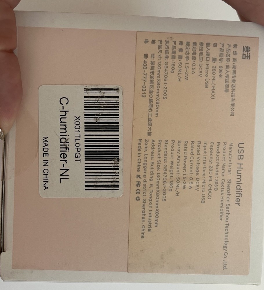 Cactus Softlight Humidifier