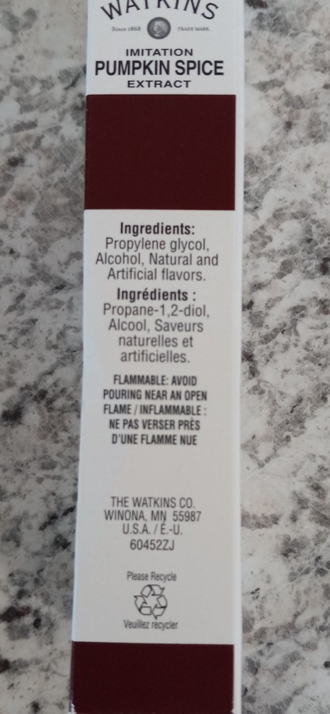 Watkins Imitation Pumpkin Spice Extract