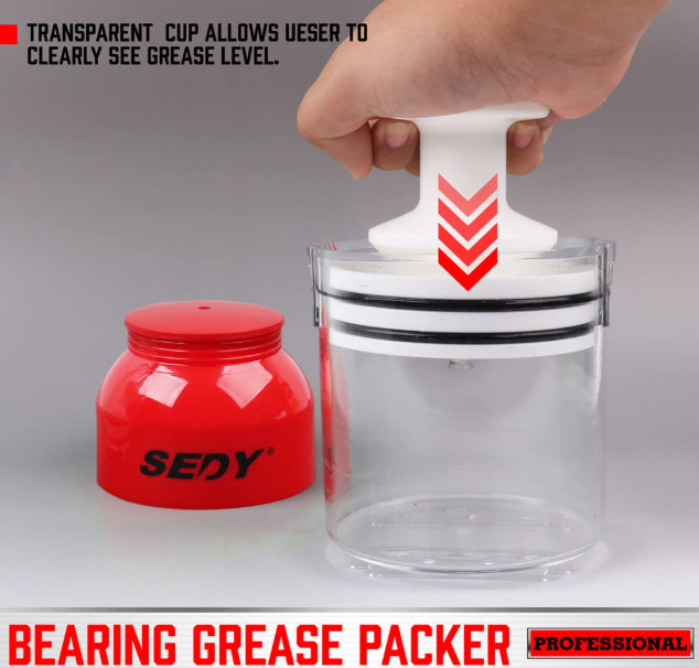 Premium Bearing Packer Kit - Effortlessly Flushes Old Grease and Repacks Wheel -