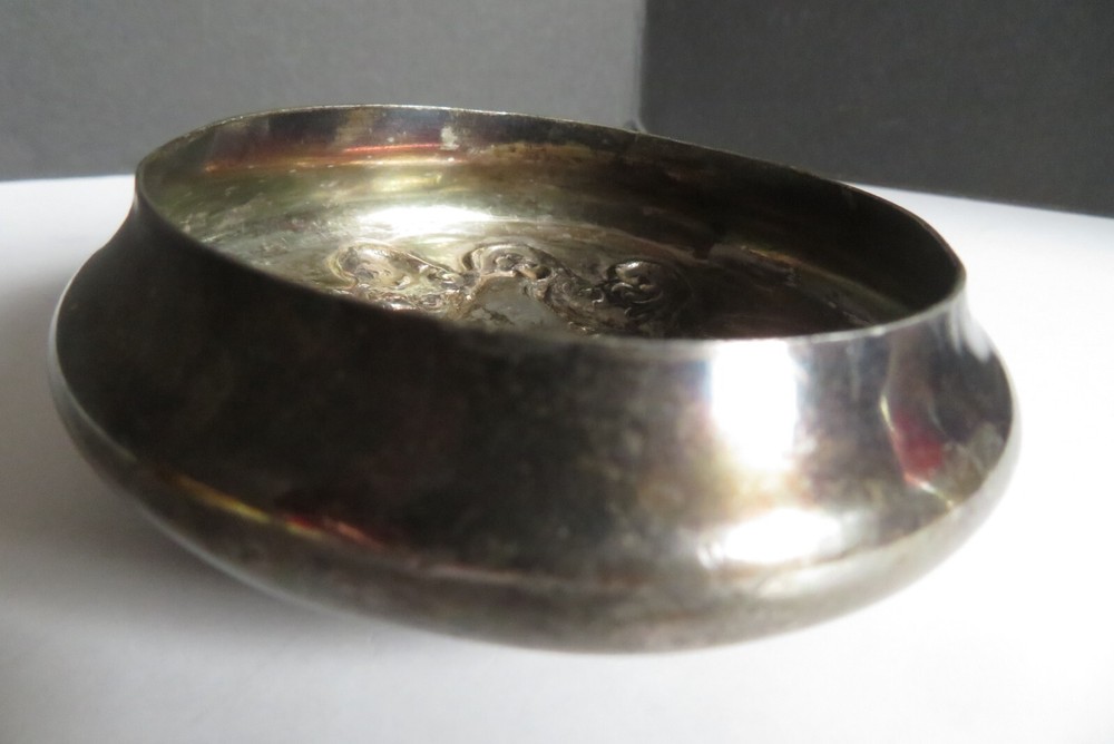 VINTAGE 3" Sterling OR Silver Plate *VIDEO* Candy/Sugar Jar Lid W/Ornate Pattern