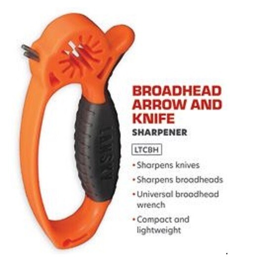 Lansky Broadhead Sharpener Tungsten Carbide Safe Easy Comfortable Non-Slip Grip