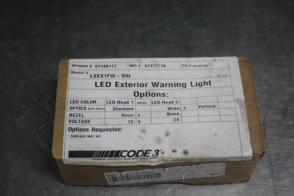 Code 3 LED Exterior Warning Light LXEX1FW-WH