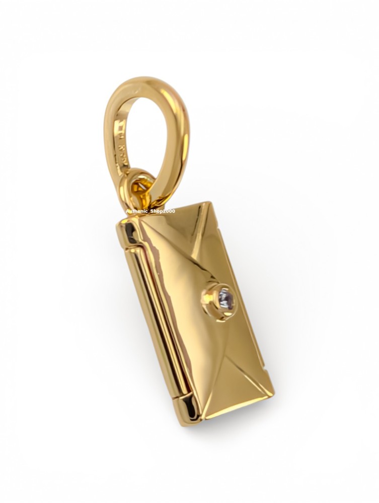 New 100% Authentic PANDORA Gold Engravable Open Envelope Dangle Charm 764421C01