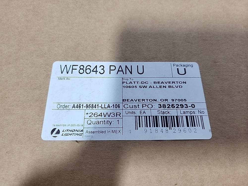 LITHONIA UNIVERSAL WAFER PAN # WF8643 PAN U