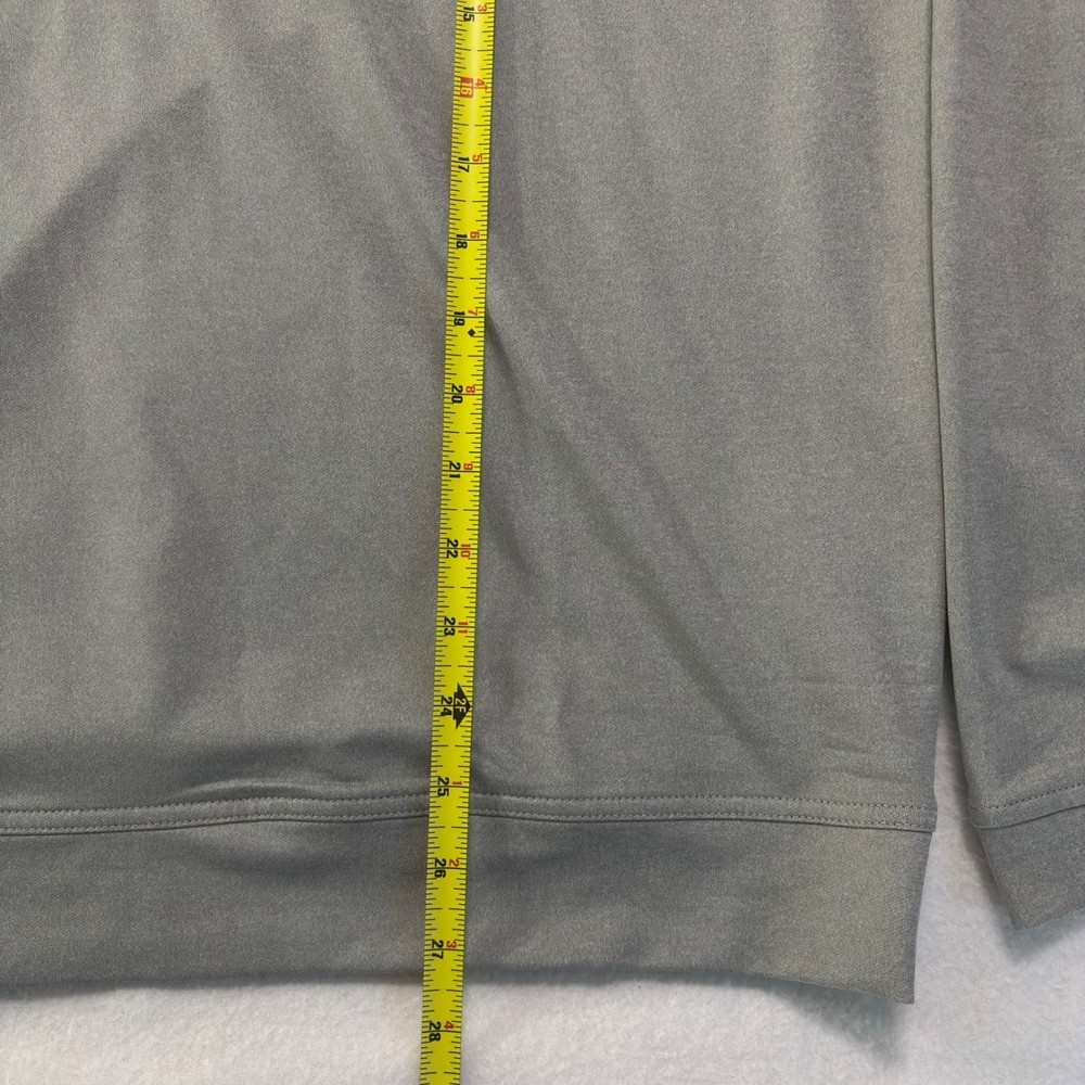 Peter Millar Mens Gray 1/4 Zip Pullover Golf Stretch Performance Logo Large