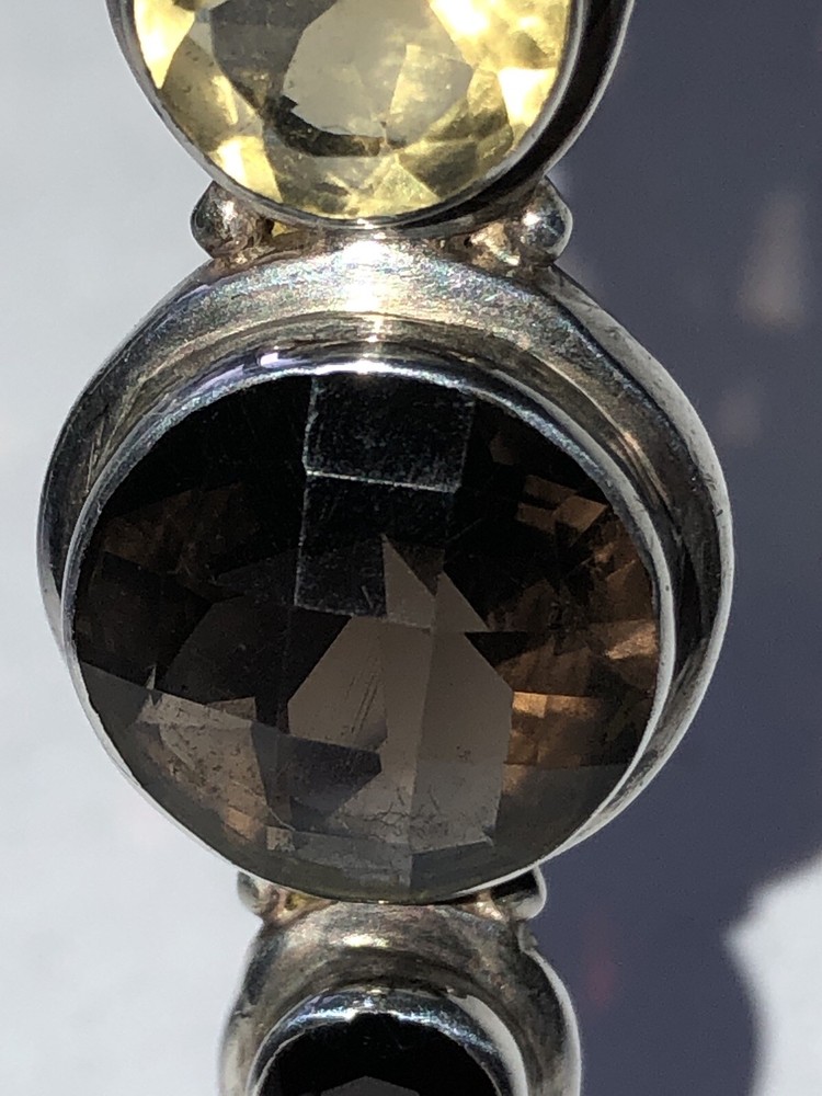 Handcrafted Mixed Gemstones Pendant 2”