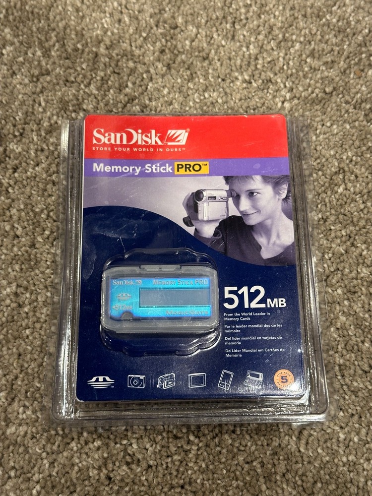 SanDisk Memory Stick Pro Magic Gate 512MB SDMSV-512 Camera Memory Card READ!